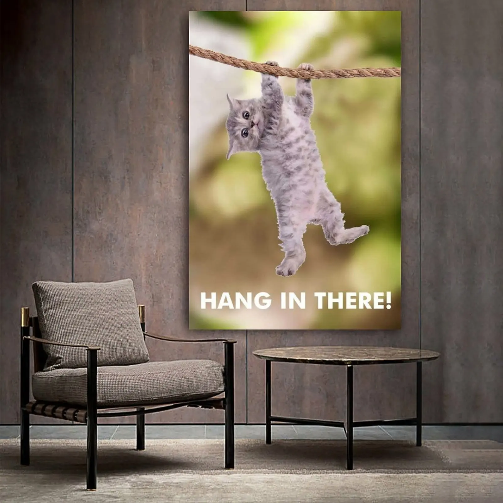 Картина на холсте в стиле ретро с изображением кошки для офиса | Дом и сад