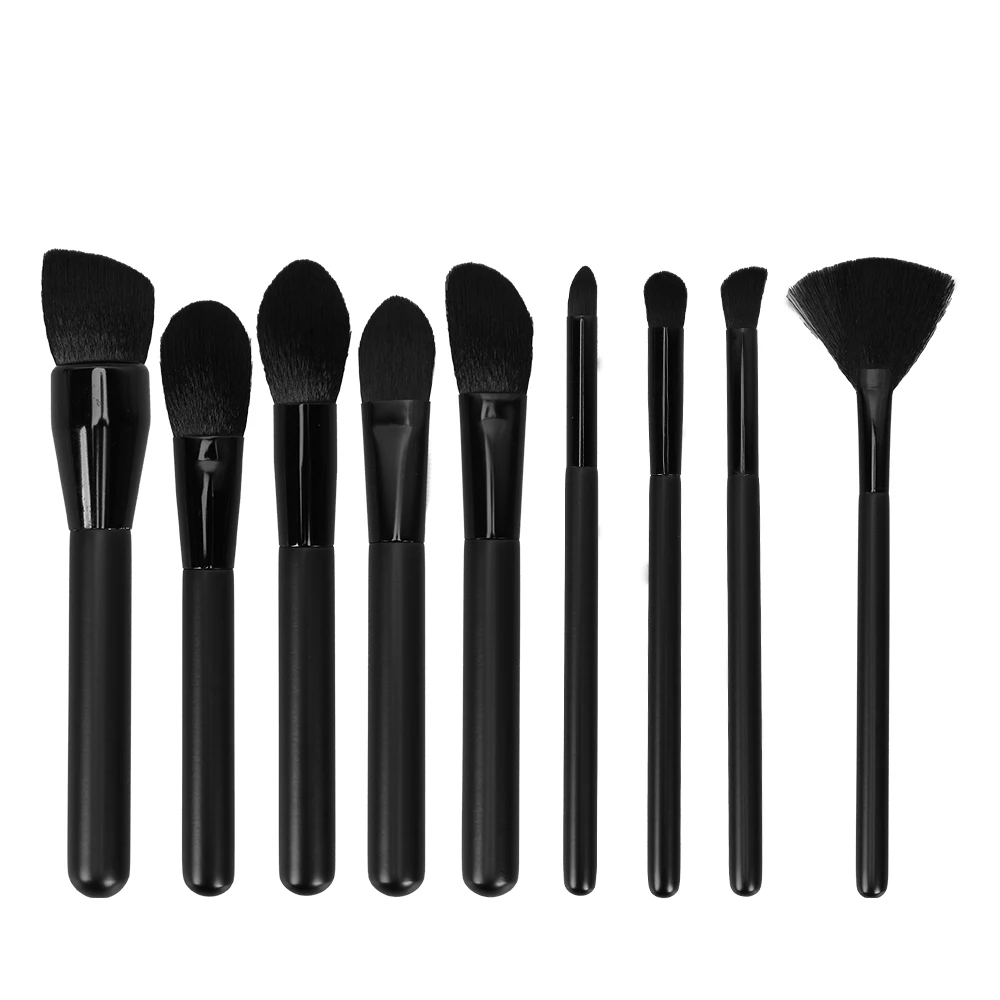 JIELI Professional Makeup Brushes Set 10pcs Cosmetics Tool Synthetic Hair Wood Handle Power Brush Foundation Brush Beauty Tool