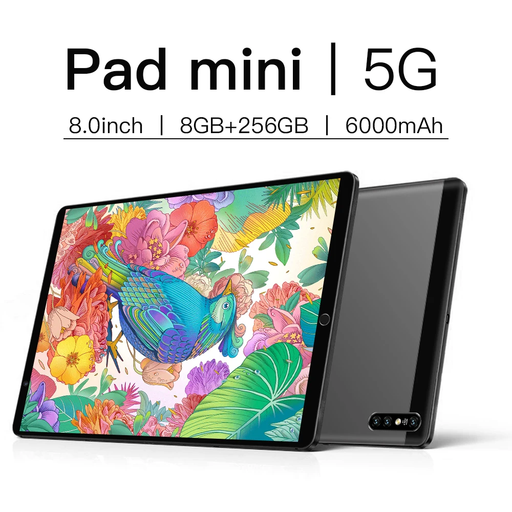 pad mini tablet 8 inch 8gb ram 256gb rom 10 core tablete android 10 0 tablets dual sim call gps google play type c 5g tablettes free global shipping