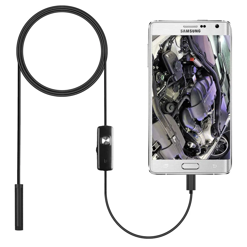 

5.5mm 7mm Lens 1m 2m Android Endoscope Camera USB C Waterproof Inspection Borescope Camera for Car Pipe Check Mini Endoscope