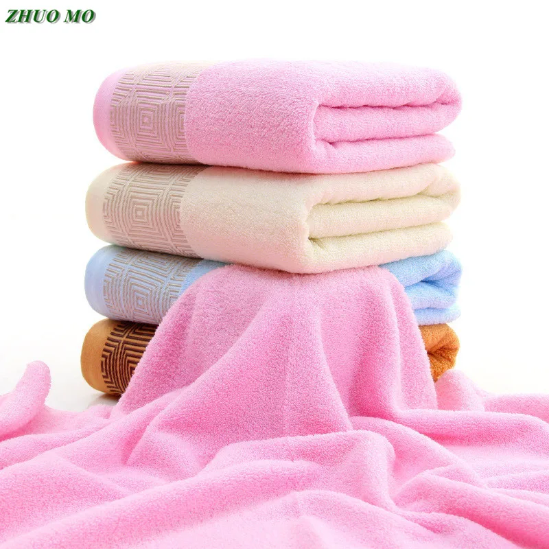 

ZHUO MO soft Cotton Bath Towel for home 70*140cm Shower Pink blue beige Towel Bathroom For Adults Kids travel Serviette de bain