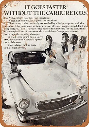 

Metal Sign - 1970 Volvo 1800E - Vintage Look Wall Decor for Cafe beer Bar Decoration Crafts