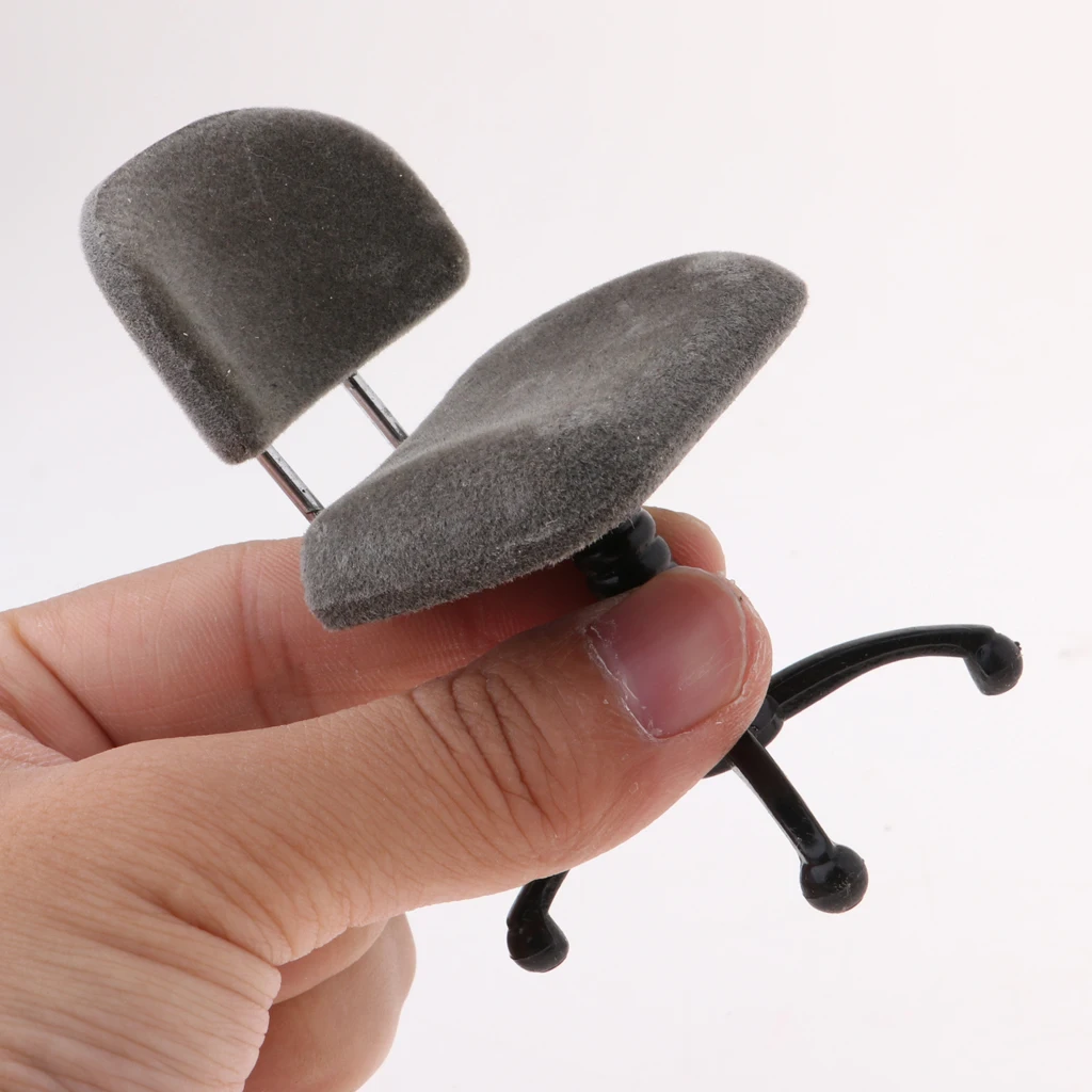 Пластиковый миниатюрный вращающийся стул 1/12 стол модель кукольного домика декор