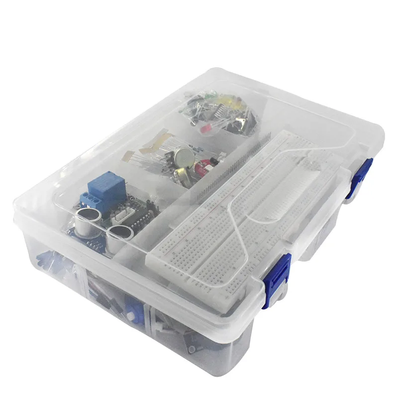 Стартовый набор для arduino Uno R3-Uno R3 макетная плата и держатель Шаг Мотор/сервопривод/1602 lcd/перемычка провода/UNO R3 - Цвет: with box