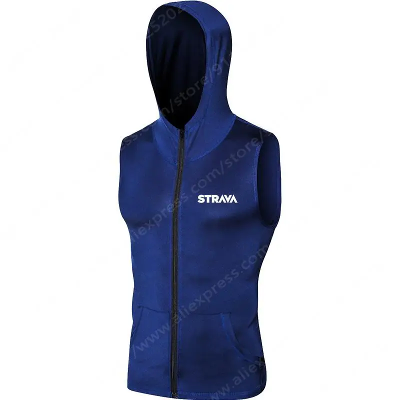 

Men Cycling Base Layer Summer Jersey Cycling Vest Hooded Motocross Mtb Road Bike Bicycle Vest Underwear Fitness Running Cycling