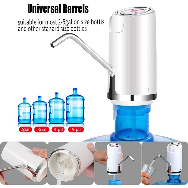 

Water Bottle Dispenser 5 Gallon USB Charging Drinking Water Pump Electric Water Bottle Pump for Outdoor and Indoor Use