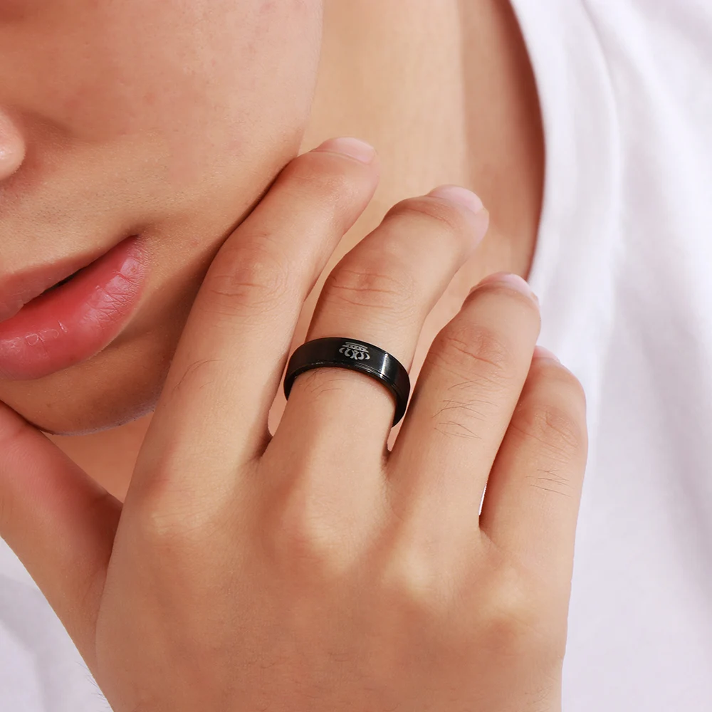 Король и королева из нержавеющей стали его ее король пара свадебный браслет