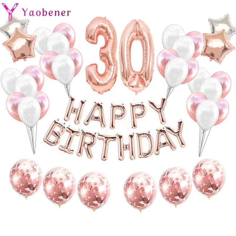 30 лет платья на день рождения воздушные шары из фольги в виде цифр конфетти
