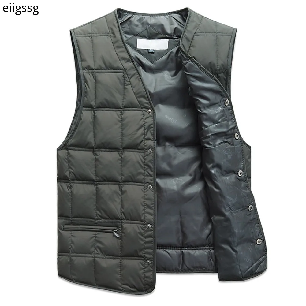 Duck Down Sleeveless Jacket For Men Winter Windbreaker Parka Warm Thick Vest Male Casual Outerwear Snow Waistcoat With Pockets