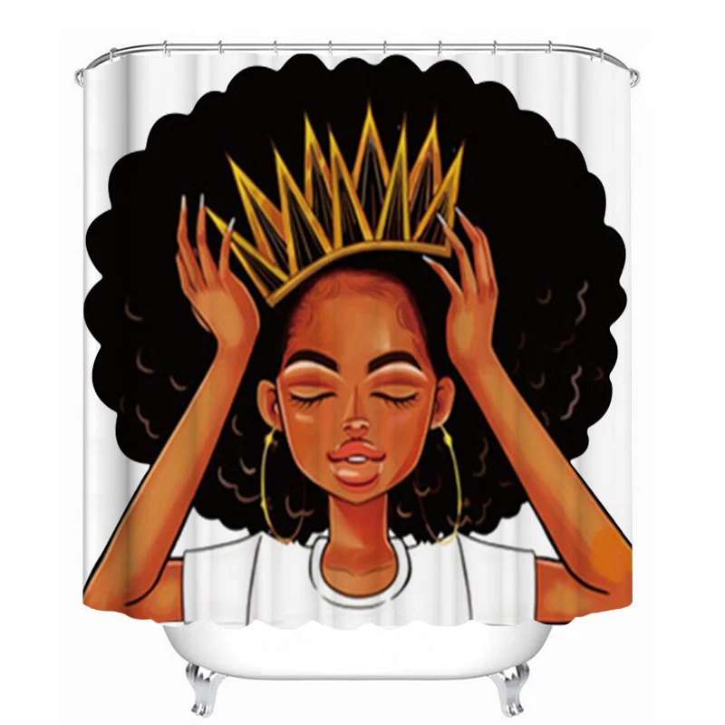 Bipoobee Корона африканская королева для женщин занавеска душа ванной комнаты