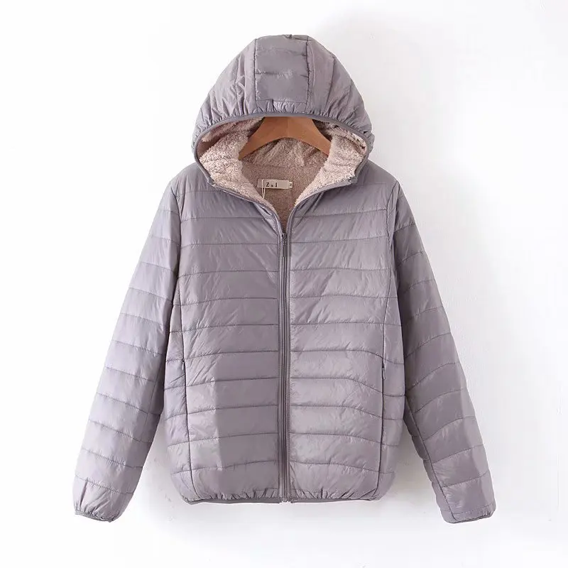 

Winter Jacket Women Streetwear Solid Jacket Thick Warm Parka Hooded Down Cotton Jackets Coats Plus Size