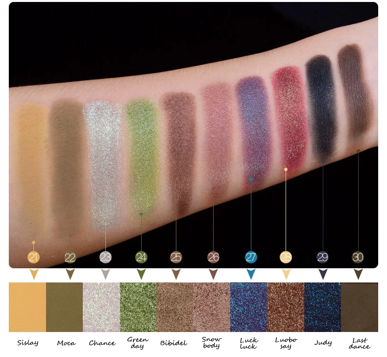 LITTLE ELFOS 30 Color Glitter Eyeshadow Palette HIGH PIGMENT Pressed Shimmer Matte Eye Shadow MakeUp professional