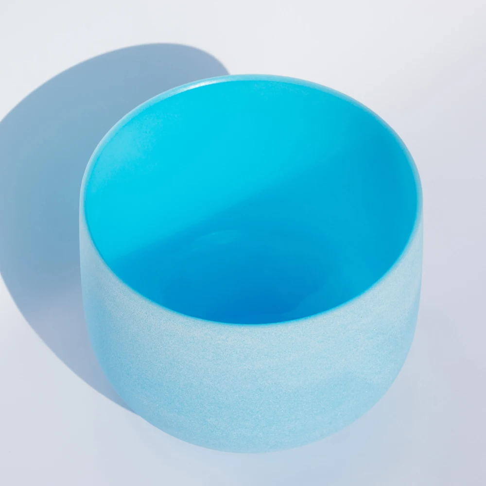 12 дюймов G горла синий Чакра кварцевый Поющая чаша медитация