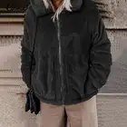 Повседневные пальто Celmia с отворотом, зимние женские теплые однотонные свободные куртки на молнии из искусственного меха с длинным рукавом, верхняя одежда, пальто