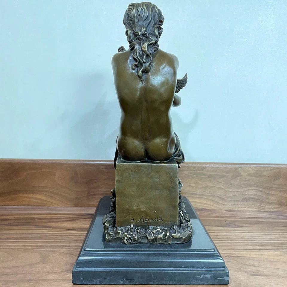 

Roman Statue Goddess Venus and Love God Cupid Sculpture Mythology Art Hot Casting Bronze Indoor Ornament