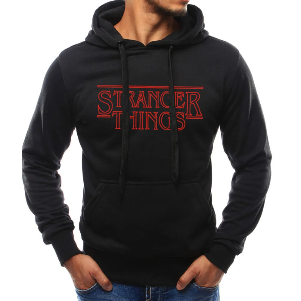 Странные вещи толстовки уличная мужская с длинным рукавом Осень Зима модная