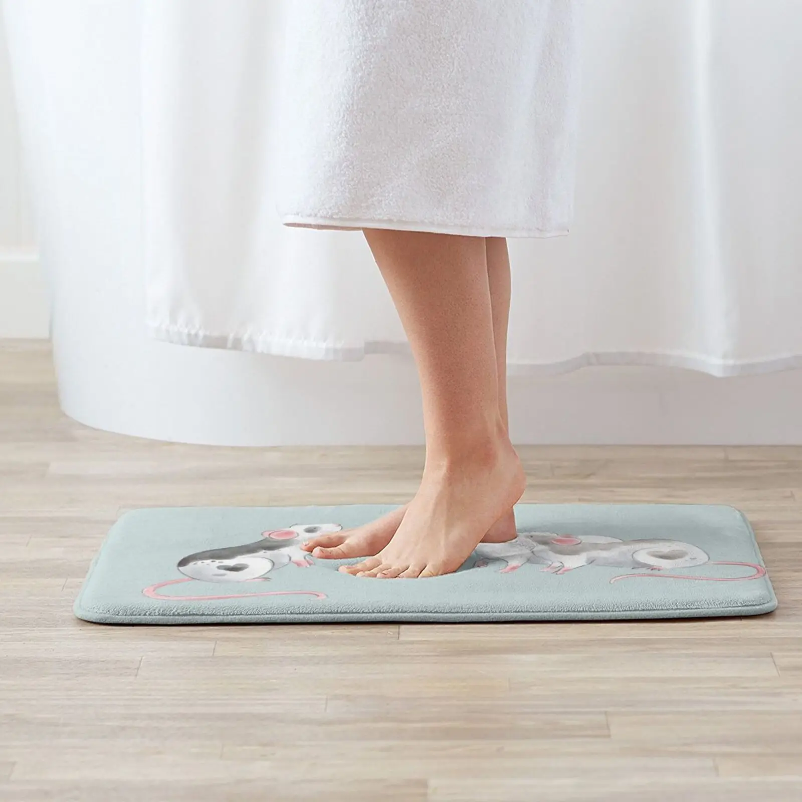 Коврик с тремя крысами Мягкий Нескользящий ковер для домашних животных крыс