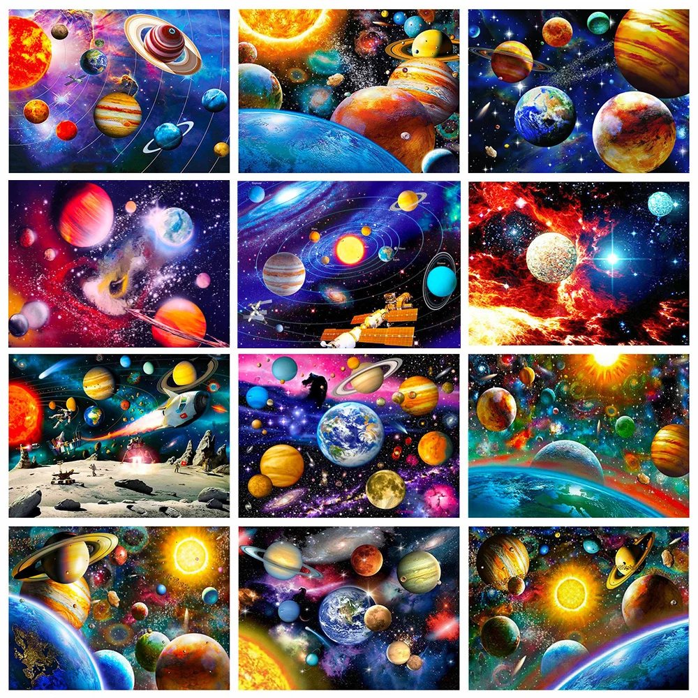 

5d Diamond Painting Full Square/Round Universe Planet Diamond Embroidery Star Scenery Cross Stitch Rhinestones Mosaic Home Decor