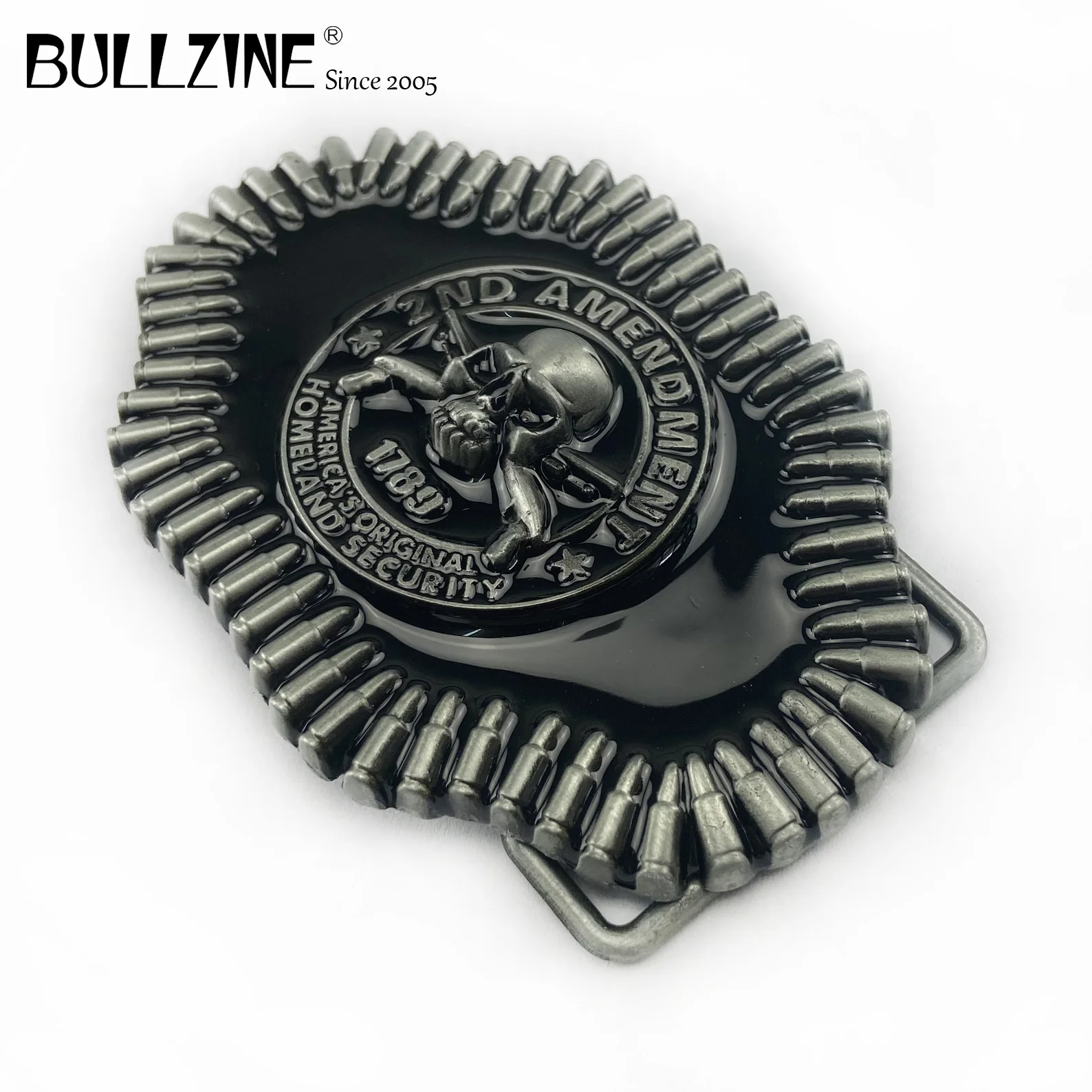 В Bullzine Череп Пряжка на ремешке с пулями магическое Оловянное ожерелье отделка FP