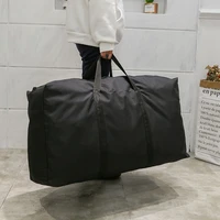 unisex thin folding luggage bag big capacity wearable duffle bag casual light men handbag weekender oxford clothing storage bags