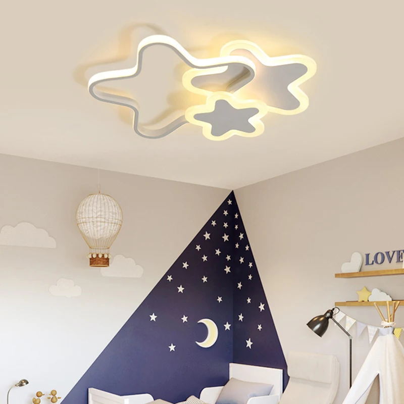 

Children's room LED eye protection lamp bedroom lamp five-pointed star lamp boy girl cartoon Nordic ceiling lamp