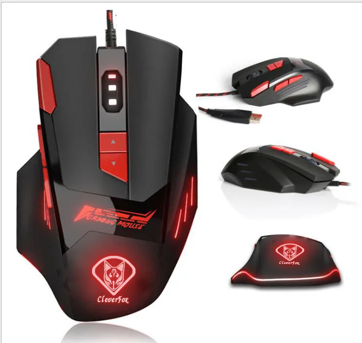 

8D new USB wired 7-speed variable speed photoelectric gaming mouse breathing lamp Overwatch Pioneer Ice Fox gaming mouse