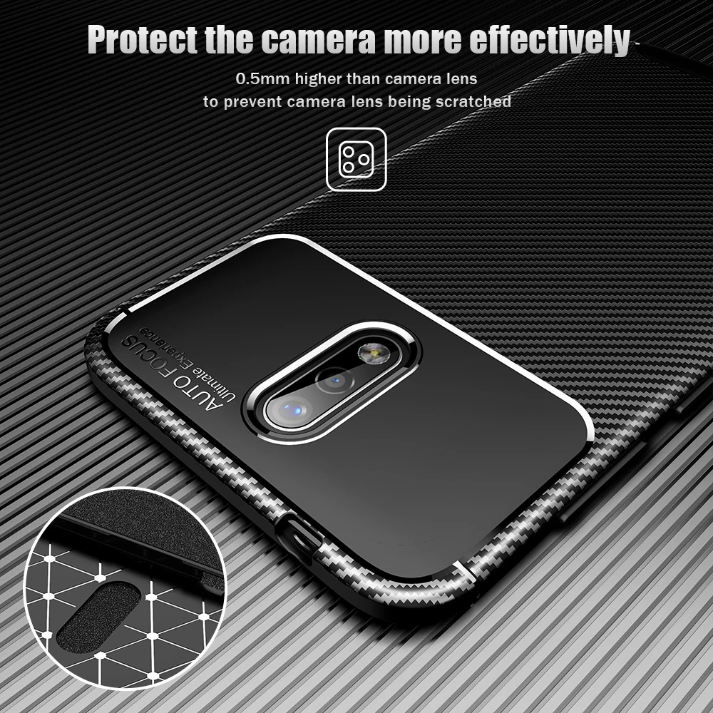 

UFlaxe Soft Phone Case for Nokia 5.1 Plus C1 Nokia 2.3 7.2 6.2 4.2 Carbon Fiber Texture Shockproof Ultra-thin Cover JK