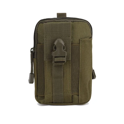 Army Green Нейлоновая тактическая Сумка Molle с зажимом для ремня, кобура для телефона, EDC гаджет, поясной кошелек, кошелек, камуфляжная сумка для телефона, Пешие прогулки на открытом воздухе - Цвет: Army Green