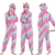 Одежда для маленьких девочек детские пижамы в виде единорога от Onesie, Костюм Kigurumi пижамы одежда с пандой животных комбинезон одежда для сна, женские комбинезоны, способный преодолевать Броды для взрослых - изображение