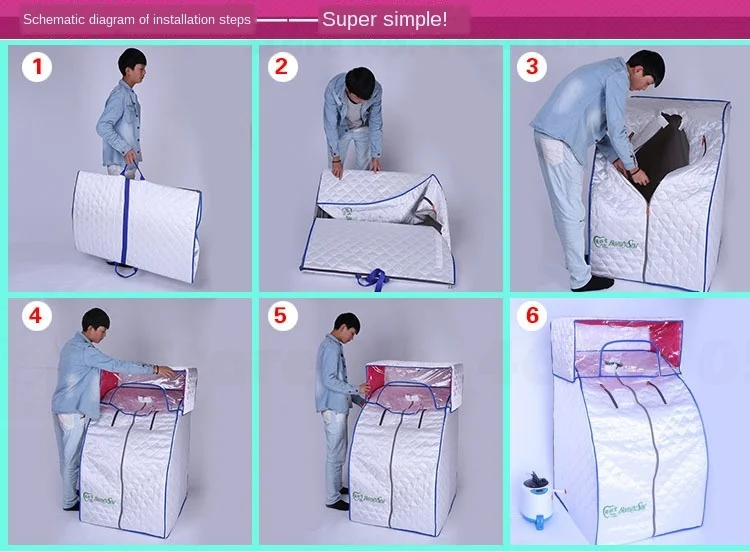 Сауна Детокс Паровая коробка портативный домашний спа потеря веса головная