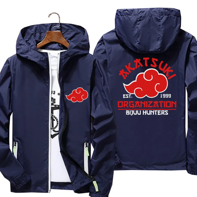 Ветровка мужская Светоотражающая с капюшоном на молнии размеры до 7XL | Мужская