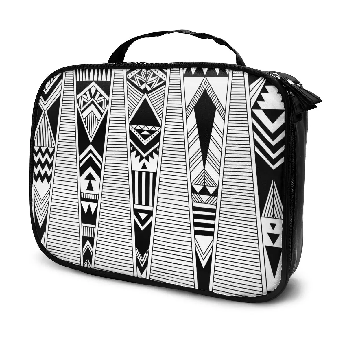 

Portable Women Make Up Cosmetic Bag Tribal Navajo Aztec Ethnic Hipster Waterproof Travel Organizer Toiletry Kit Bag Wash Pouch