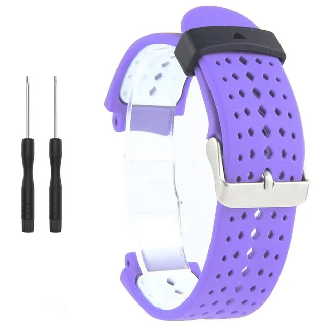 2 Универсальный сменный ремешок для часов Garmin Forerunner 220 230 235 620 630 735 двухцветный мягкий силиконовый смарт-ремешок для часов - Цвет: 2