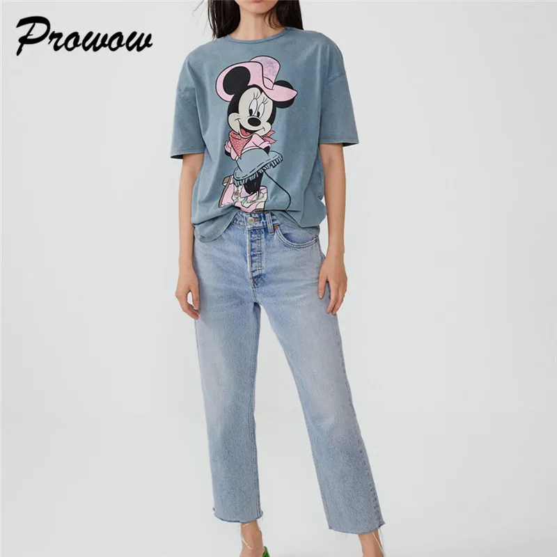 High street ins/винтажная Милая футболка с круглым вырезом и рисунком Минни Маус; женская футболка в стиле Харадзюку; camisetas verano mujer; футболки для девочек