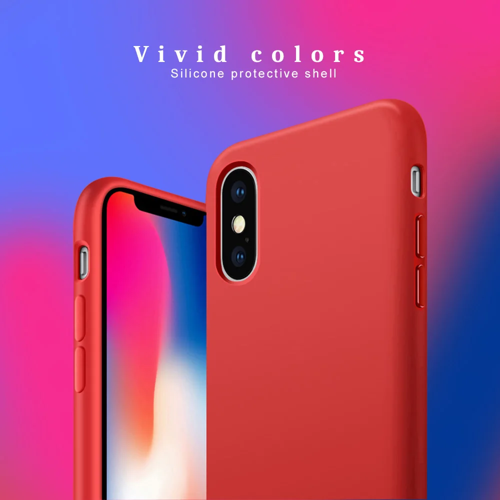 Роскошный оригинальный официальный силиконовый чехол для iphone 7 8 Plus X XR 6S plus 11 Pro Max
