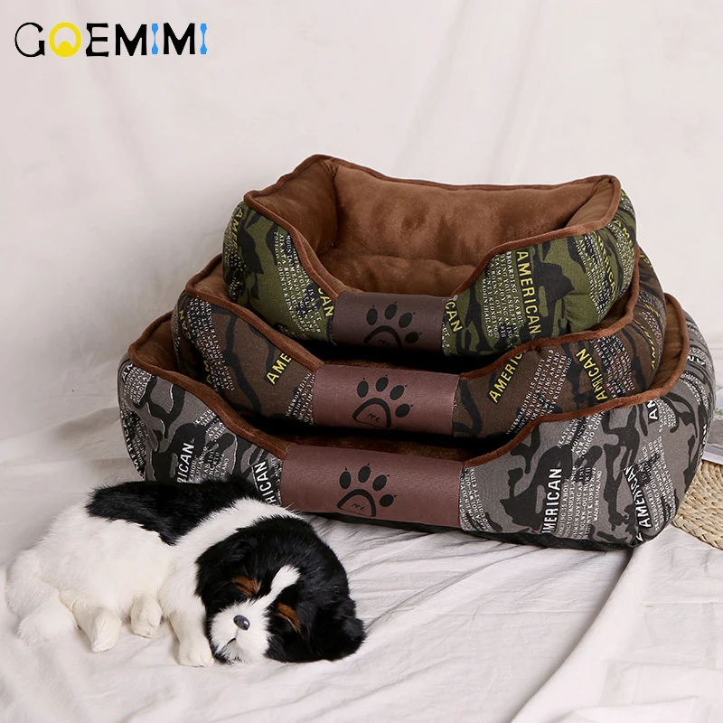 Зимняя одежда для собак кровать с принтом модная пещера для кошек camas para perro высокое качество кровать для кошек собаки кровати для средних собак