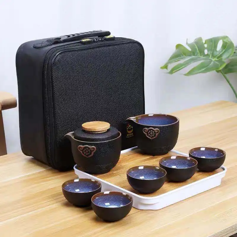 

High grade Chinese Tea Travel Tea Set Kung Fu TeaSet Ceramic Portable Teapot Porcelain Teaset Gaiwan Tea Cups of Tea Ceremony