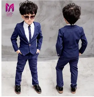 Детский костюм красный/синий пиджак для мальчиков детская одежда на свадьбу