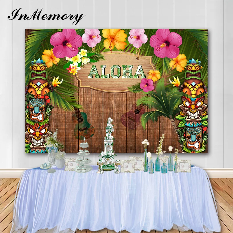 Фотофон InMemory с изображением цветов деревянной доски для фотосъемки в летнем