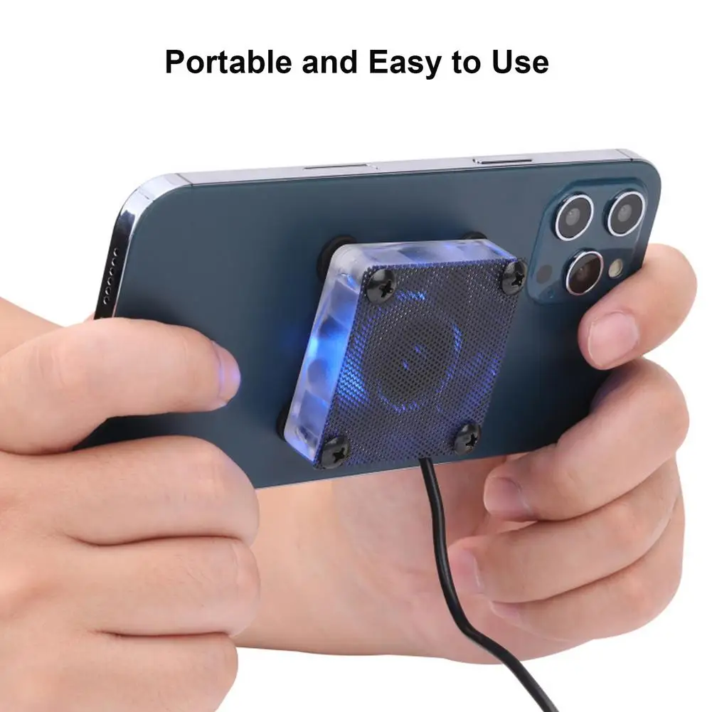 

Universal Mini Mobile Phone Cooler For Gaming 2 Practical Phone Cooling Fan With USB Adapter For Gaming Watching Videos