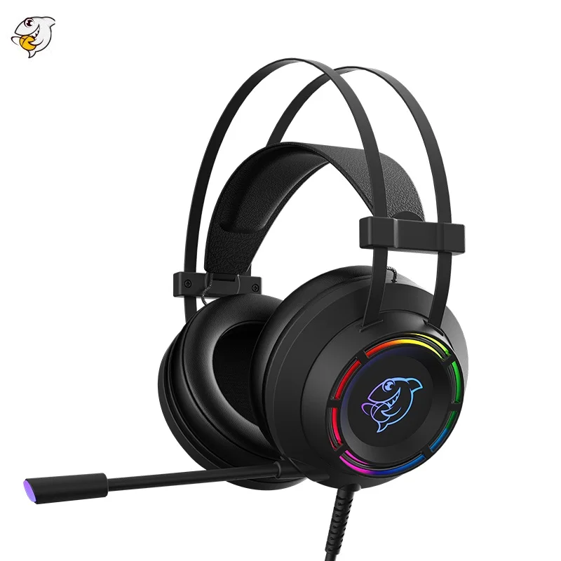 Компьютерная игровая гарнитура Ajazz DOUYU DHG160 с RGB подсветкой 7 1 каналов микрофоном