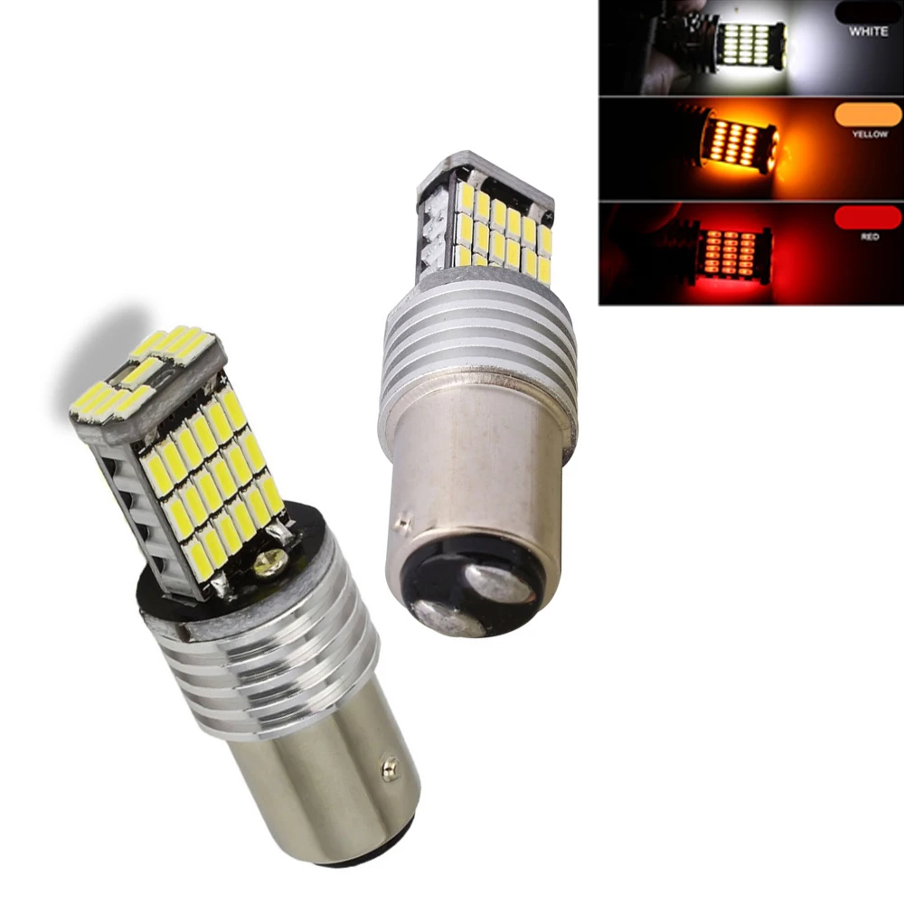 Автомобильная светодиодная лампа S25 4014 45 SMD 1157 BAY15D P21/5W 1016 с двойным контактом