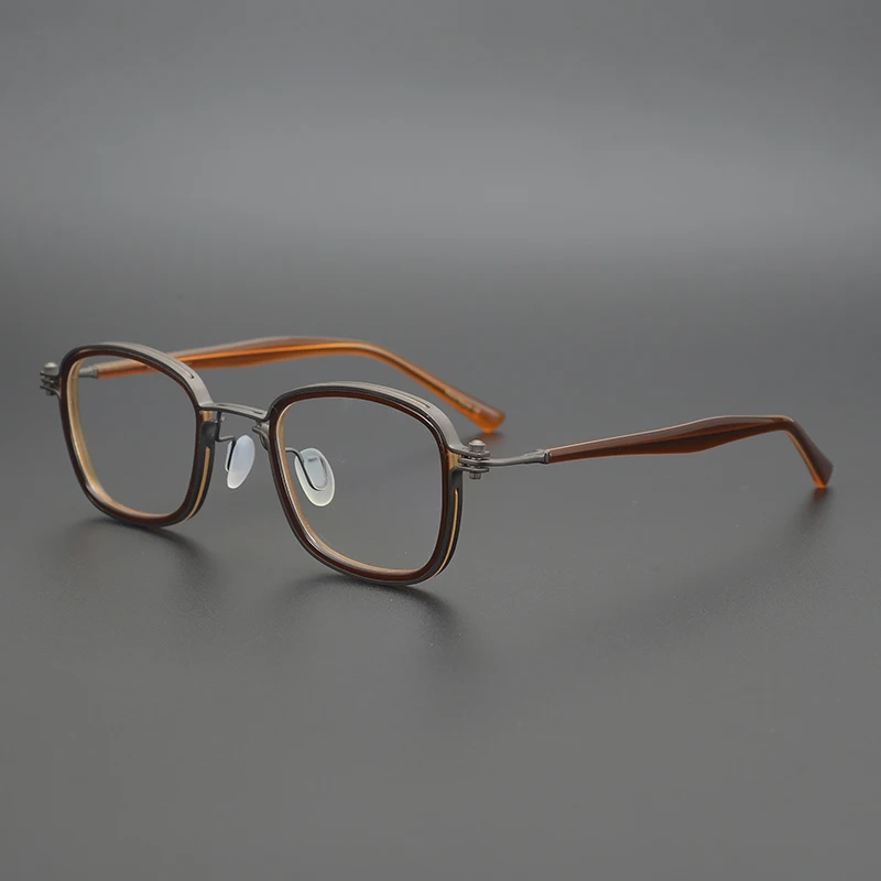 

Hand-Made Retro Titanium Acetate Prescription Glasses Frame Men Optical Myopia Eyeglasses Women Vintage Square Reading Eyewear