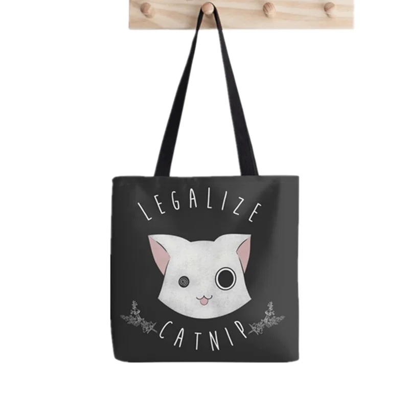 

2021 Shopper Legalize Catnip Tote Bag Printed Tote Bag women Harajuku shopper handbag girl Shoulder shopping bag Lady Canvas Bag