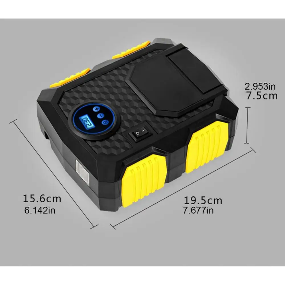 Цифровой насос для шин DC 12 В автомобильный портативный воздушный компрессор 100 PSI