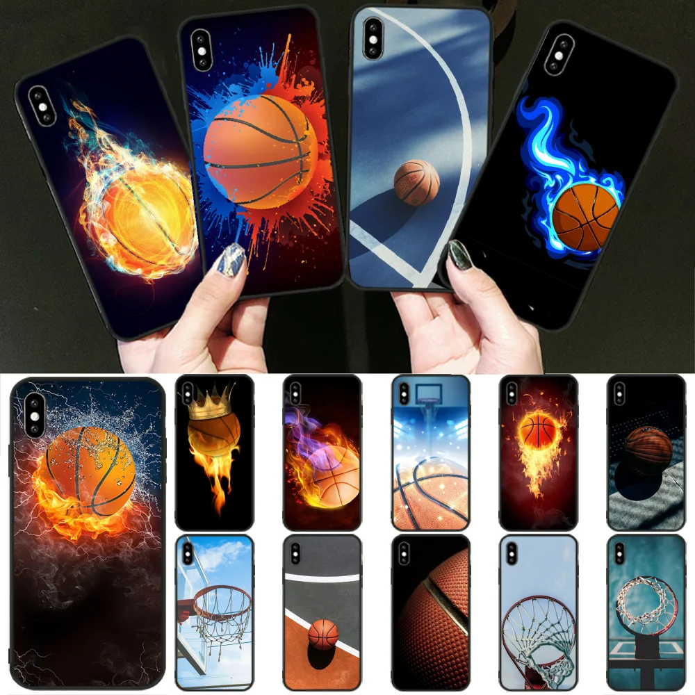 

Reayou Basketball DIY Painted Bling Phone Case for iPhone 11 pro XS MAX 8 7 6 6S Plus X 5 5S SE XR cover