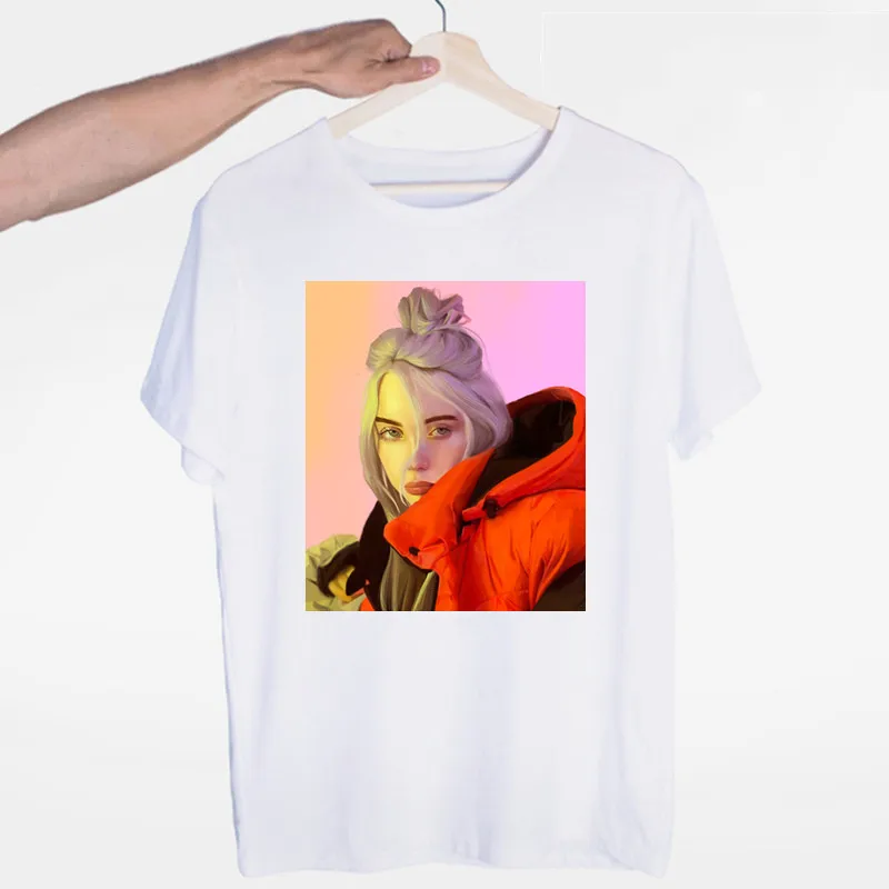Billie Eilish уличная Футболка мужская s футболка Мягкая футболка Homme модная певица Harajuku рубашка Мужская/Женская - Цвет: A05-23