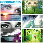 Набор для алмазной вышивки глаз, женщина, морской пейзаж, 5D мозаика