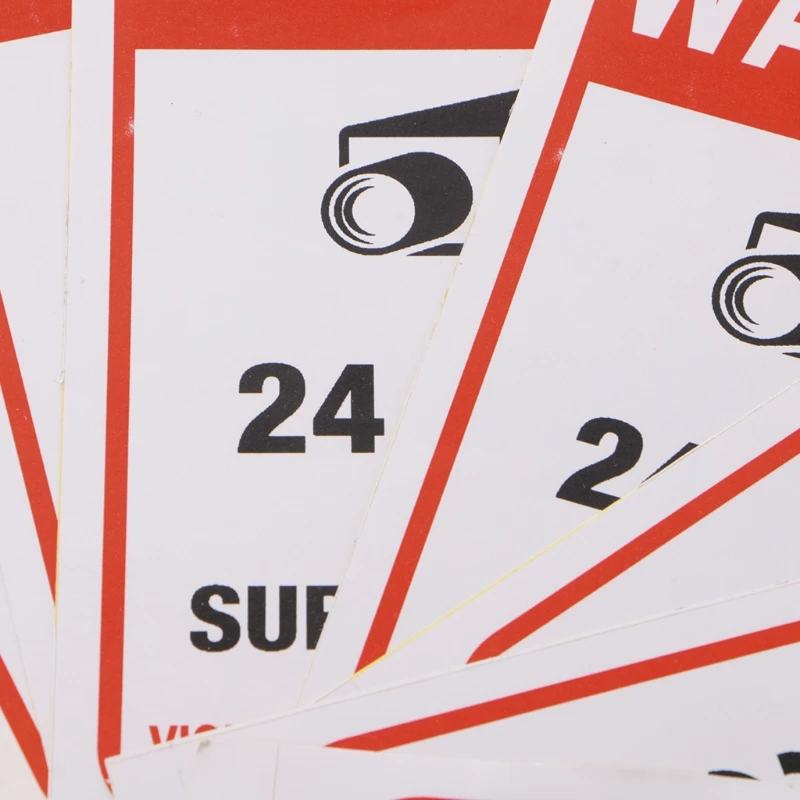 

10pcs/lot Waterproof PVC 24 HOURS CCTV Video Surveillance Security Sticker Warning Signs