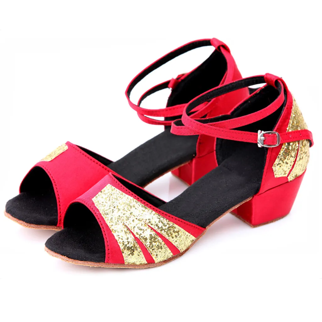 Летняя Детская Обувь для маленьких девочек принцесс танцев бальных танго